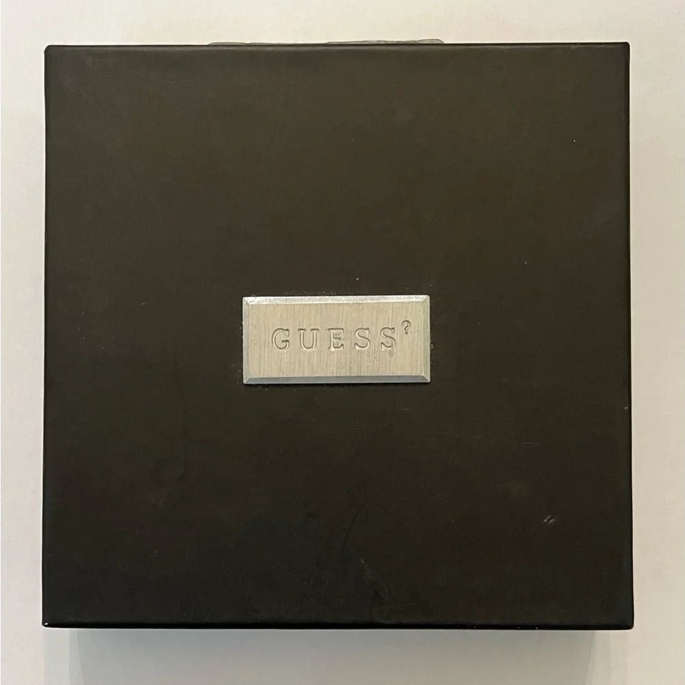 Vintage guess Mens passcase wallet buxton top grain cowhide brown